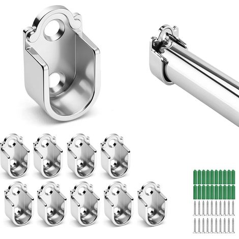 10 Pièces Supports Tringle U 16 mm en Alliage de Zinc (1/5)
