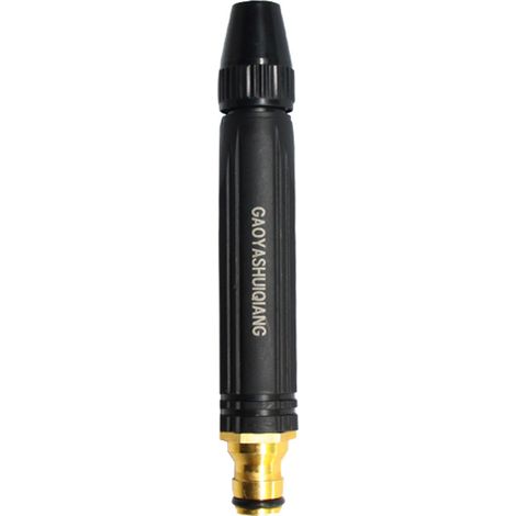 Pistolet Högtryckvatten - Alliage d'aluminium noir et buse en PVC (1/4)