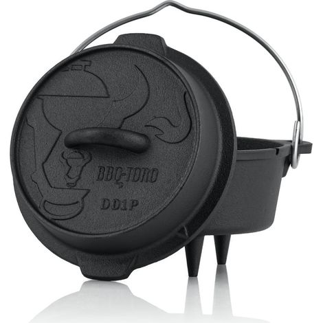 BBQ-Toro Dutch Oven DO1P, 1,8 L Premium Gusseisen Kochtopf, Gusstopf (1/5)