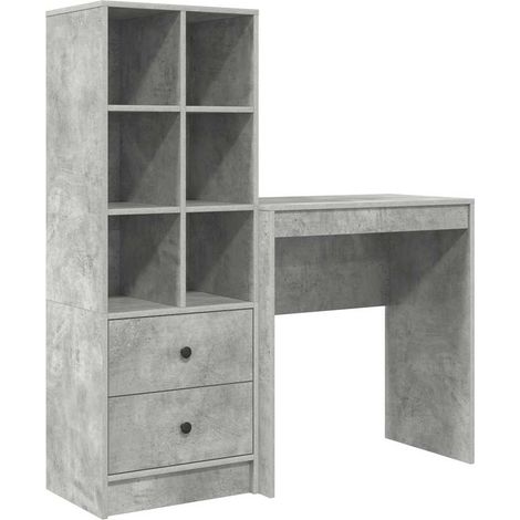 vidaXL Desk Concrete Grey 115.5 x 40 x 127 cm 2 pcs
