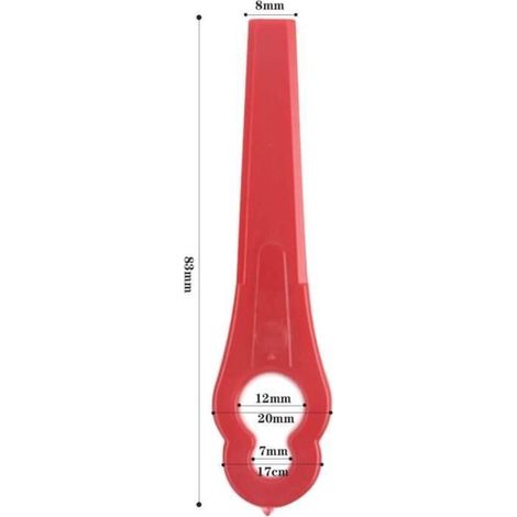 100 pièces de lames de rechange en plastique, lames de bordure en plastique, lames en plastique pour tondeuse sans fil pour jardins. (1/3)