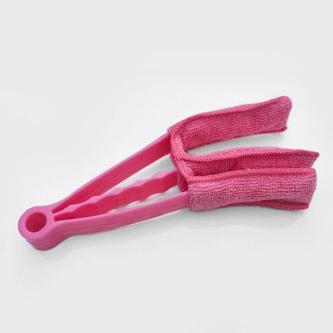 Brosse de nettoyage multi-usages pour grille d'aération de voiture - Manche en microfibre pour stores, fenêtres, claviers, draps, pare-soleil， rose (1/5)