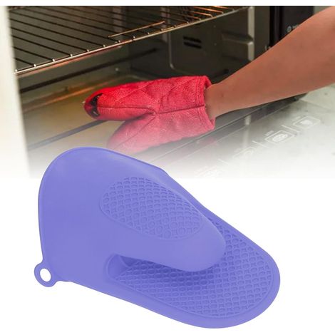 Ofenfeste Silikonhandschuhe, hitzebeständige Küchenhandschuhe mit rutschfestem Design, zum Kochen in der Mikrowelle, Backen und Grillen (grau).