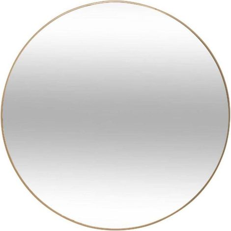 Atmosphera – Miroir mural rond 38cm – Verre et MDF – Forme ronde – Couleur or – Poids léger 1,14kg