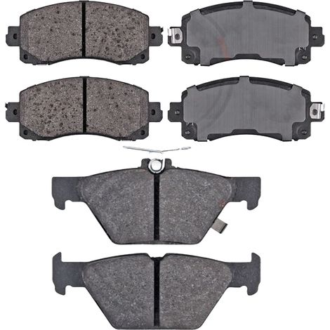 KIT PASTIGLIE FRENO ANTERIORI E POSTERIORI compatibile con MITSUBISHI OUTLANDER I (CUW) / PASTIGLIE FRENANTI AUTO OEM P 54 030  P 54 017  P 61 089,P 54 034 / SOSTITUZIONE DIRETTA / BASSA POLVERE / SIL (1/4)