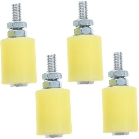 Set di 4 rulli in nylon per cancelli scorrevoli, rulli di guida robusti e durevoli per porte esterne e interne, accessori di supporto e cuscinetti (1/5)