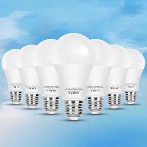 Filiyano-Ampoule LED A60 E27 Blanc froid 6500K - 10W - Ampoule globe A60 - 1600 lumens - IRC ≥ 80 - Non dimmable - Lot de 7 (1/5)