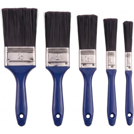 MONZANA® 5pc Paintbrush Set 5 Sizes For Woodstain Paint Glaze Varnish 1/2-2 1/2" (1/5)