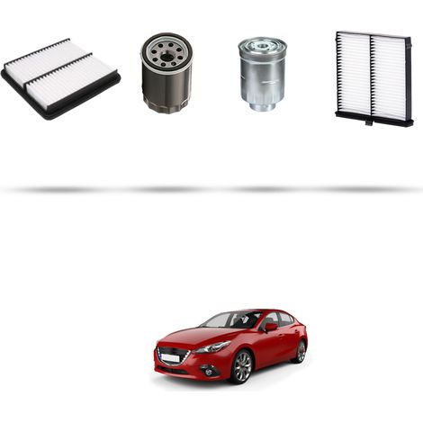 Kit tagliando 4 filtri compatibile con Mazda 3 (BM) 1.5 Skyactiv-D 105 77kw dal 2015 (1/5)