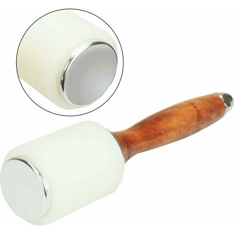 Maillets en bois Marteau en cuir Leathercraft, maillet en cuir de vachette coudre maillet en bois bricolage Leathercraft avec manche en bois, marteau à découper en cuir (1/4)