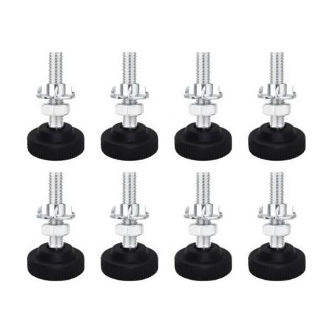 8pcs M8 x 50mm Adjustable Metal Furniture Leg Leveling Screws (1/5)