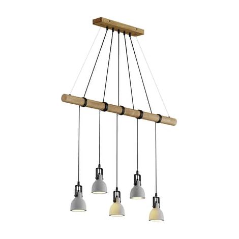 [NEUWERTIG] B-Ware Lindby Mitis Led Hängeleuchte Deckenlampe Pendelleuchte 1 Flmg Gu10 Beton Holz