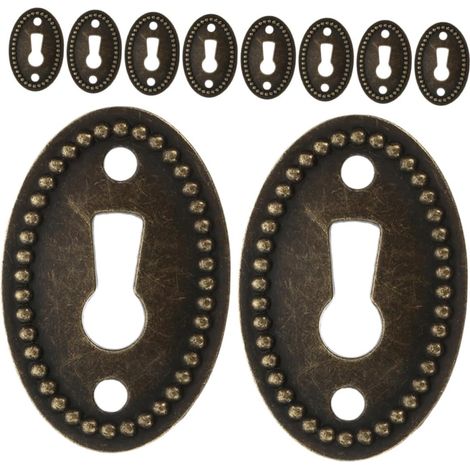 POPETPOP Lot de 12 cache-serrures ovales décoratifs pour tiroirs (1/5)