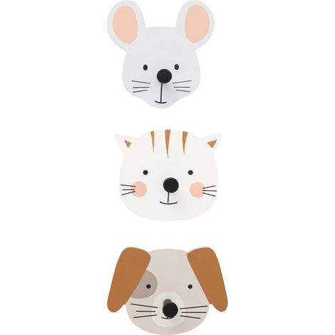 Lot de 3 patères animaux (1/4)