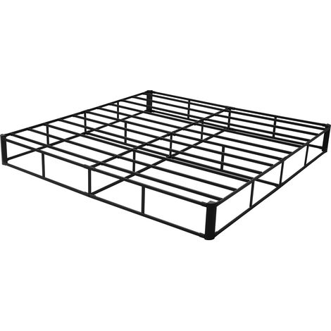 Mophorn Sommier tapissier, cadre de lit 2010x1925x230 mm, sommier à lattes avec housse en tissu lavable, adapté pour lit double king size, capacité de charge maximale de 1587,57 kg (1/5)