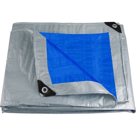 (Bleu, 200x300CM) Bâche imperméable avec boutonnières, couverture anti-pluie multifonctionnelle, adaptée aux patios extérieurs et aux jardins botaniques. (1/4)