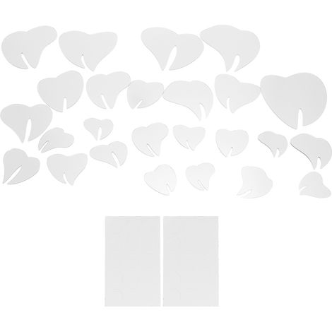 Autocollants Miroir Fleur 3D pour Mur, Décor d'Intérieur Adhésif Argenté pour Salon (1/5)