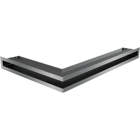 Eck-Lüftungsgitter LUFT rechts 40x60x6 Edelstahl Slim (1/5)
