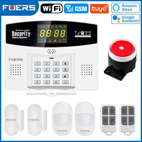 (Pack 2) Système d'alarme antivol Wi-Fi/GSM pour maison connectée avec écran LCD couleur (1/5)