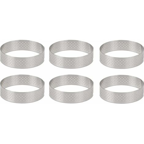 6 pièces de cuisson rondes en acier inoxydable résistant à la chaleur-8 cm-Fei Yu (1/4)
