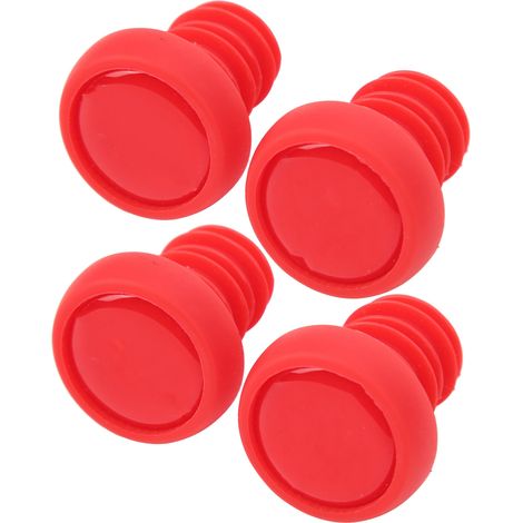 ZTTO Poignées de Guidon Vélo Rouge en Polyester avec Bouchons Antidérapants (1/5)