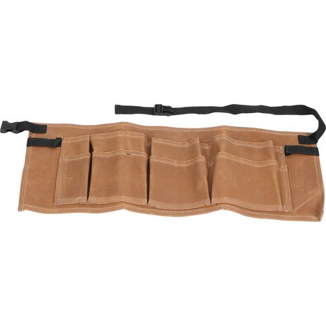 Sacoche à outils de jardin réglable, ceinture porte-outils de travail du bois multipoches pour jardin et extérieur (couleur boue) (1/5)
