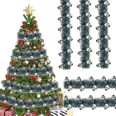 10M Guirlandes de Noel,5PCS Décoration de Guirlande de Noël, Guirlande de Sapin, pour Décorations Noël et Festivals Intérieur/Extérieur (B) (1/5)