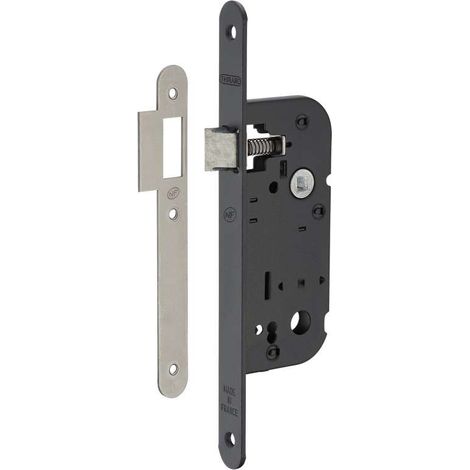 Thirard – Serrure à larder axe 40 – Entraxe 70 mm – Pêne réversible en alliage – Coffre acier embouti verni – Gâche plate incluse (1/3)