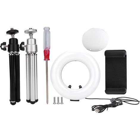 Nouvelle lampe de maquillage de bureau 4 en 1 pour le streaming en direct, anneau lumineux LED, éclairage beauté USB (1/5)