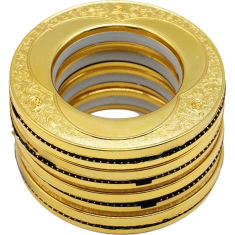 Goldene Gardinenringe, Gardinenzubehör, 76 mm römische Ringe, Nano-Ringe, europäischer und amerikanischer Stil (20 Stück) (1/5)