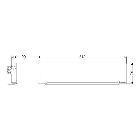 KESSEL 48013 Bonde de sortie murale avec obturateur Scada