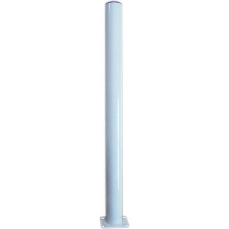 Centrale Brico – Lot de 4 pieds de table cylindrique fixes en métal époxy blanc – Hauteur 71 cm – Charge supportée 80 kg – Fixation à vis