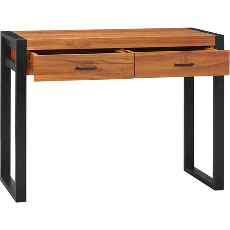 Maison Exclusive - Scrivania con 2 Cassetti 100x40x75 cm in Legno di Teak (1/5)