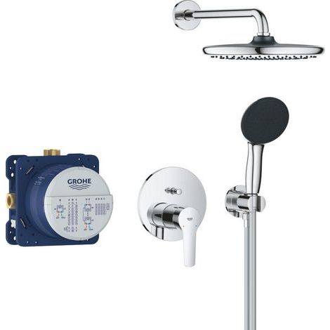 [JAMAIS UTILISÉ] Grohe QuickFix Start - Conjunto de ducha empotrado, diámetro 25 cm, 2 chorros, cromo 25292000