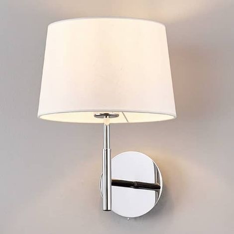 [GEBRAUCHT] B-Ware Lucande Wandleuchte Lampe Leuchte Wandleuchte IP20 Dorothea mit weißem Stoffschi (1/2)
