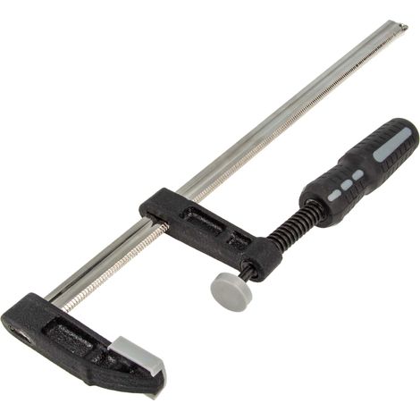 MASTERPROOF PROFESSIONAL Profi Schraubzwinge 50 mm x 300 mm, Temperguss, DIN 5117 (1/4)