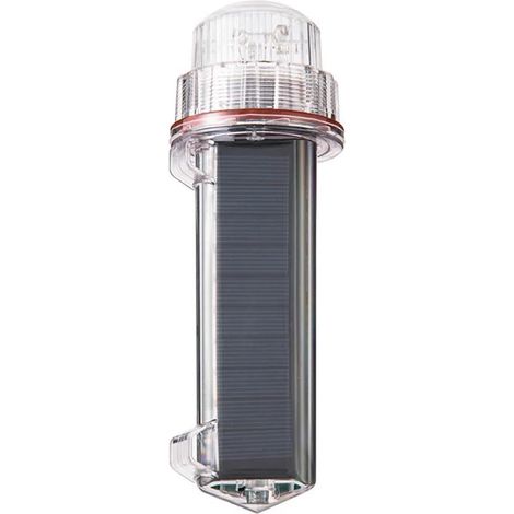 Lampe balise solaire étanche bouée de pêche lampe de signalisation filet de pêche clignotant torpille lampe d'avertissement lampe tricolore Marine(D) (1/5)