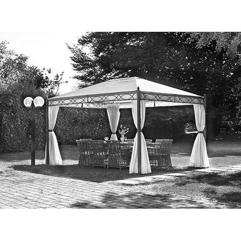Telo per gazebo da giardino 4x3 mt in ferro lavorato