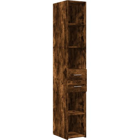 Credenza buffet cassettiera mobile contenitore organizer cucina soggiorno soggiorno alto 30 x 42,5 x 185 cm derivati del legno marrone 020033167