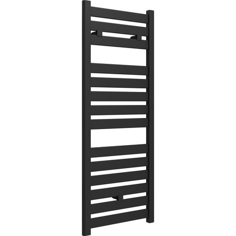 Signature Astor Flat Panel Heated Towel Rail 1150mm H x 500mm W - Matt Black