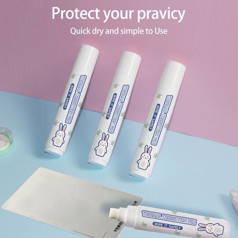 Correction de papier thermique, stylo liquide blanc, outil Express pour colis d'étiquettes, effaceur de données de facture, protection de la vie privée - 1 pièce (1/5)