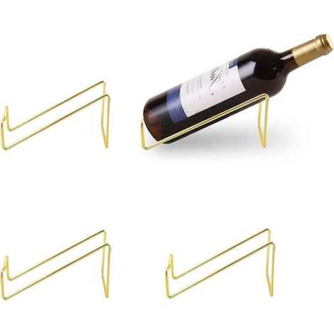 Portabottiglie, 4 pezzi, portabottiglie verticale, organizer per vino, contenitore per vino, portabottiglie in metallo, mobile bar per vino (1/5)