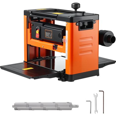 Raboteuse à dégauchir, largeur 330 mm, tête hélicoïdale 24 plaquettes, moteur 2000 W, 23500 tr/min, pour bois dur et tendre. (1/5)