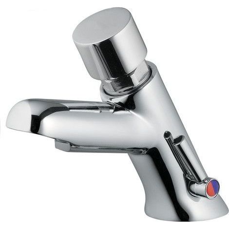 Mitigeur lavabo temporisé avec bouton de verrouillage, temps réglable Série MODERNE Idral 08512 Chromé - Laiton