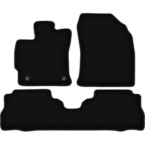Schwarze Velours-Fußmatten für Toyota Prius III Plus Schrägheck (2011-2015) (1/5)