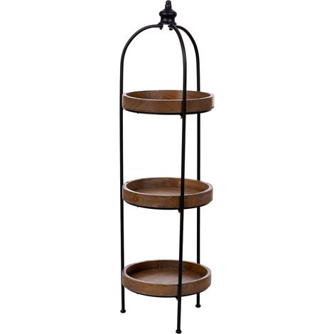 Estantería de madera y metal con 3 baldas 35x35x122h cm (1/5)