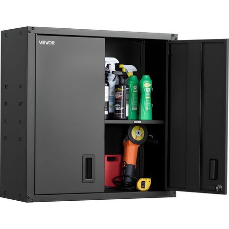 Armoire Murale Atelier, 76,2 x 31 x 76,2 cm, Armoire à Outils Garage Suspendue en Métal, Rangement Mural, avec Porte Verrouillable, Capacité 108,86 kg, pour Garage, sous-Sol, Cuisine, Entrepôt (1/5)