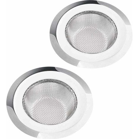 Colador de fregadero de cocina de acero inoxidable, filtro de metal, colador de fregadero de bañera para baño y cocina, diámetro 11,3 cm (neto 11,3 cm (pulido)) (1/4)