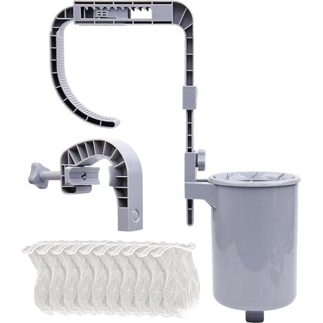 Skimmer de surface de piscine, skimmer automatique de piscine, skimmer mural de piscine avec filtre 25,5x15 cm pour piscines gonflables, tuyau, piscines à cadre métallique, supports de montage (1/5)