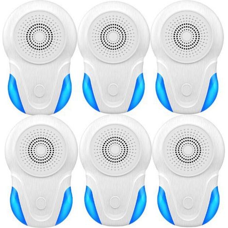 Lot de 6 répulsifs à ultrasons pour intérieur contre les insectes nuisibles, les cafards, les rongeurs, les souris, les punaises, les souris et les araignées. Dispositif antiparasitai (1/3)